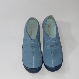 Clarks Springers Leather Upper Suede Women Shoes Size 7.5M